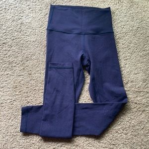 Size 2 lululemon 7/8 wunder under navy blue